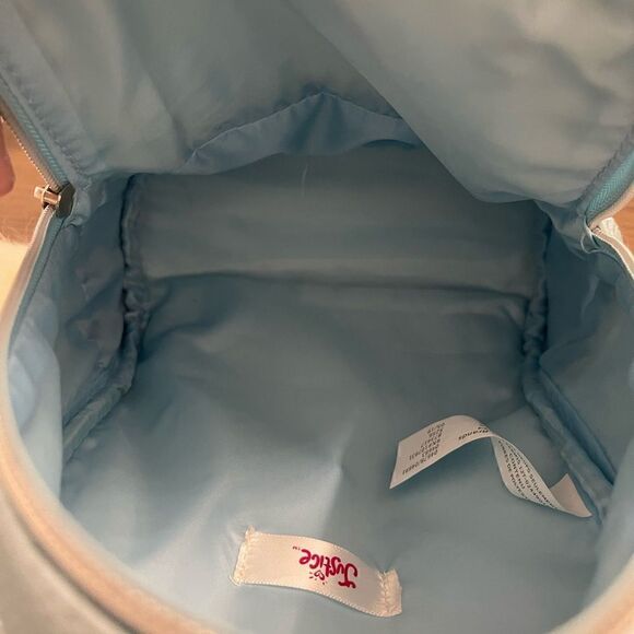 Justice Pebbled Studded Mini Backpack with White Pom Pom - Picture 8 of 9